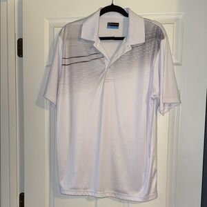 Men’s Large PGA Tour Men's White and Gray Polo Shirt